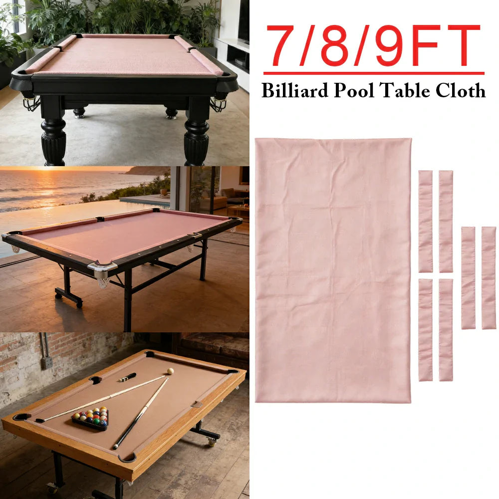 ARIX 7/8/9FT Billiard Table Cloth - High-Density Wool Blend for Smooth & Accurate Play, Anti-Pilling Durable Fabric - Nude Peach