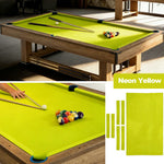 ARIX 7/8/9FT Billiard Table Cloth - High-Density Wool Blend for Smooth & Accurate Play, Anti-Pilling Durable Fabric - Neon Yellow