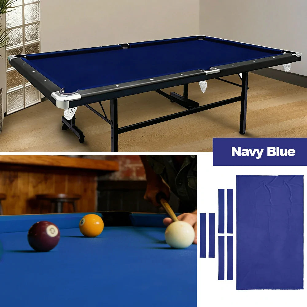 ARIX 7/8/9FT Billiard Table Cloth - High-Density Wool Blend for Smooth & Accurate Play, Anti-Pilling Durable Fabric - Navy Blue