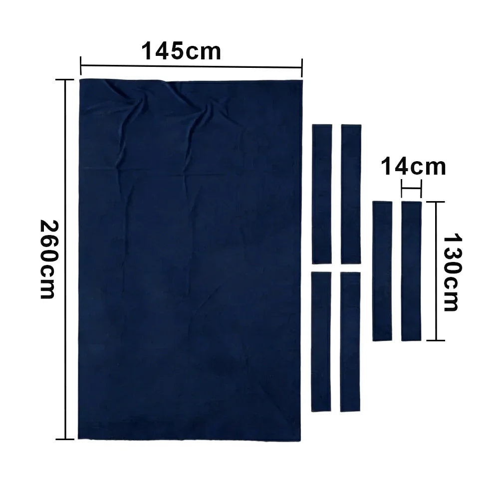 ARIX 7/8/9FT Billiard Table Cloth - High-Density Wool Blend for Smooth & Accurate Play, Anti-Pilling Durable Fabric - Navy Grey