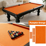 ARIX 7/8/9FT Billiard Table Cloth - High-Density Wool Blend for Smooth & Accurate Play, Anti-Pilling Durable Fabric - Pumpkin Orange