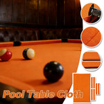 ARIX 7/8/9FT Billiard Table Cloth - High-Density Wool Blend for Smooth & Accurate Play, Anti-Pilling Durable Fabric - Pumpkin Orange