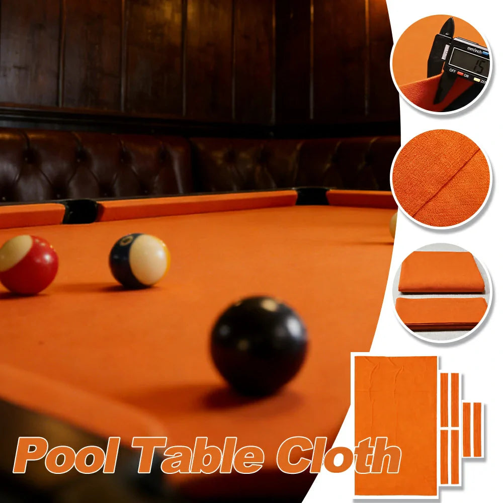 ARIX 7/8/9FT Billiard Table Cloth - High-Density Wool Blend for Smooth & Accurate Play, Anti-Pilling Durable Fabric - Pumpkin Orange
