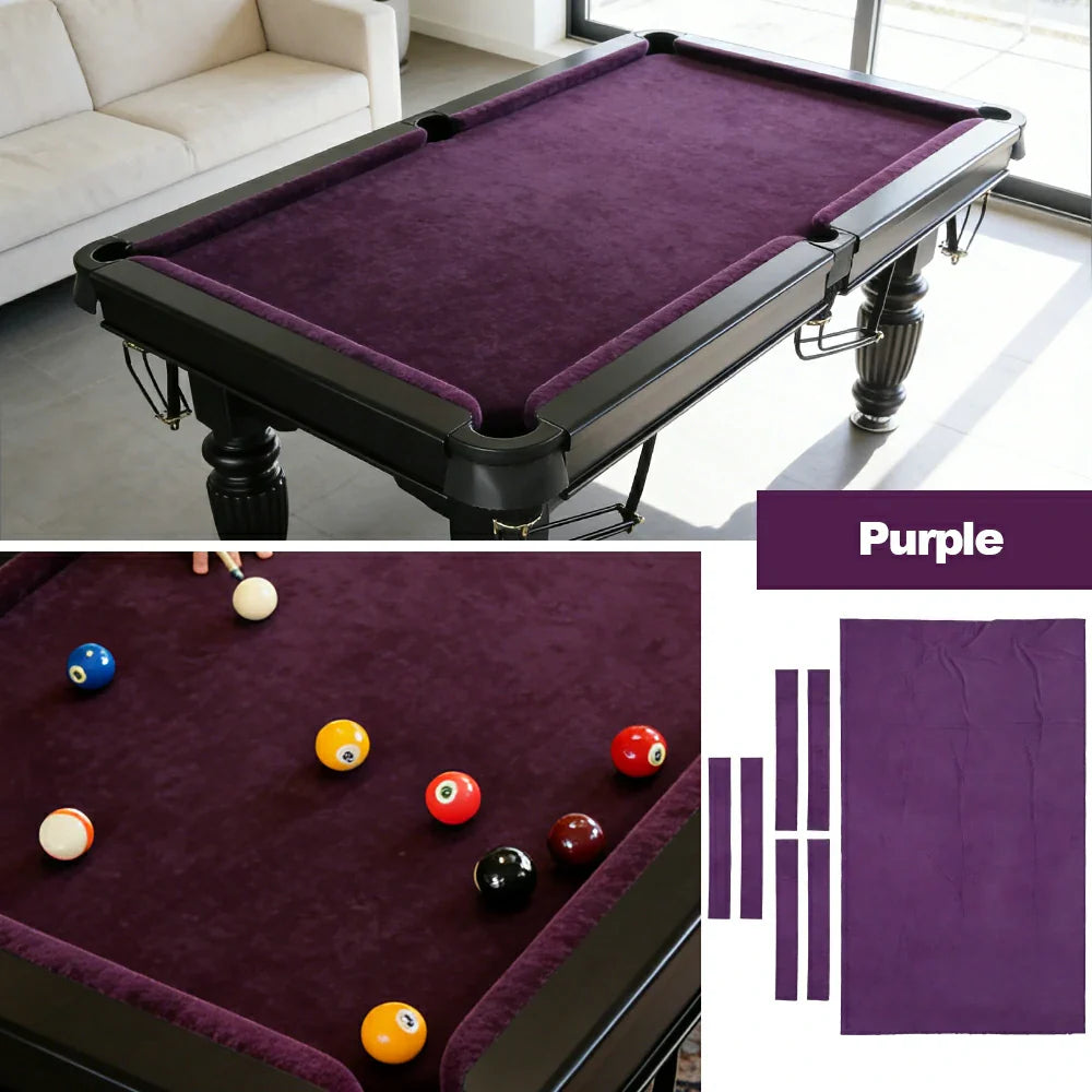 ARIX 7/8/9FT Billiard Table Cloth - High-Density Wool Blend for Smooth & Accurate Play, Anti-Pilling Durable Fabric - Purple
