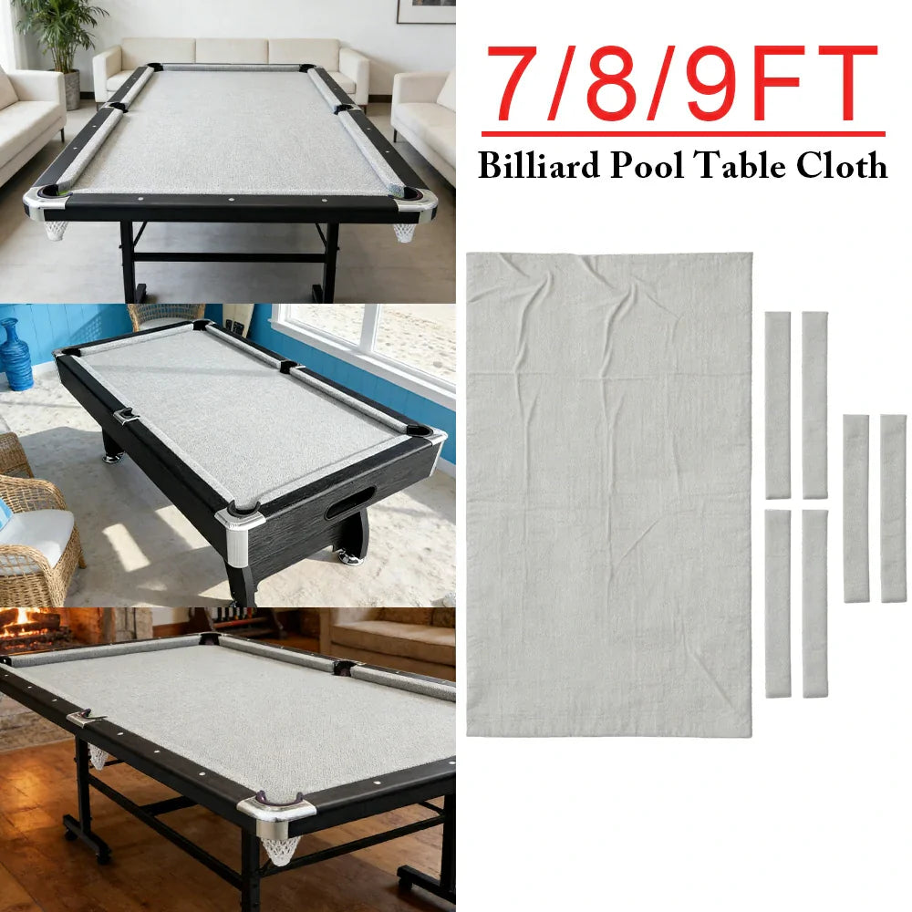 ARIX 7/8/9FT Billiard Table Cloth - High-Density Wool Blend for Smooth & Accurate Play, Anti-Pilling Durable Fabric - Pure White