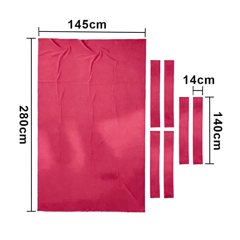 ARIX 7/8/9FT Billiard Table Cloth - High-Density Wool Blend for Smooth & Accurate Play, Anti-Pilling Durable Fabric - Rose Red