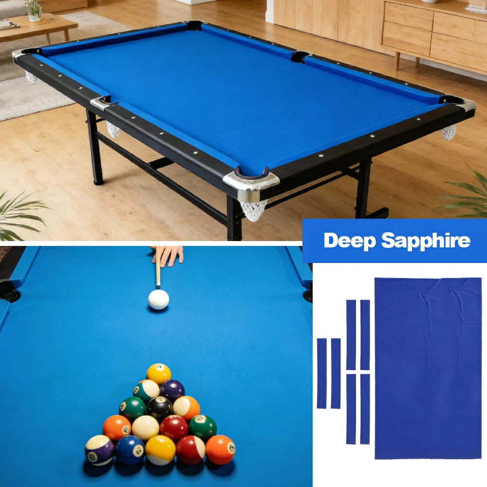ARIX 7/8/9FT Billiard Table Cloth - High-Density Wool Blend for Smooth & Accurate Play, Anti-Pilling Durable Fabric - Deep Sapphire