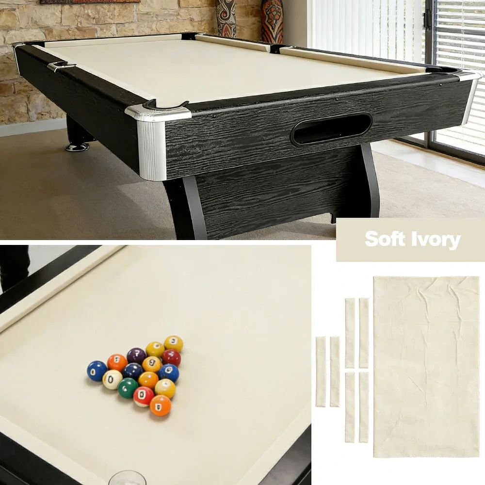 ARIX 7/8/9FT Billiard Table Cloth - High-Density Wool Blend for Smooth & Accurate Play, Anti-Pilling Durable Fabric - Soft Ivory