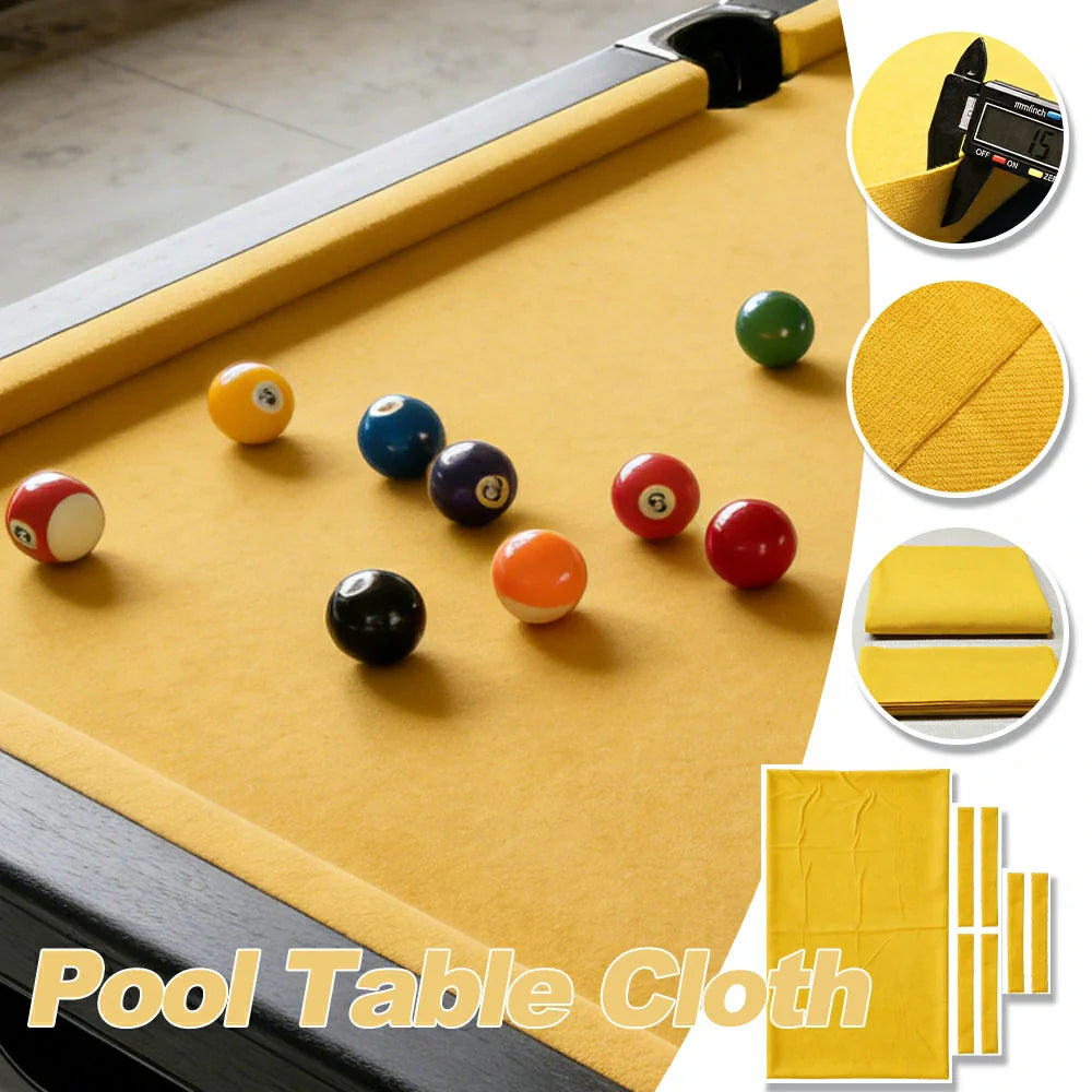 ARIX 7/8/9FT Billiard Table Cloth - High-Density Wool Blend for Smooth & Accurate Play, Anti-Pilling Durable Fabric - Sunflower Yellow