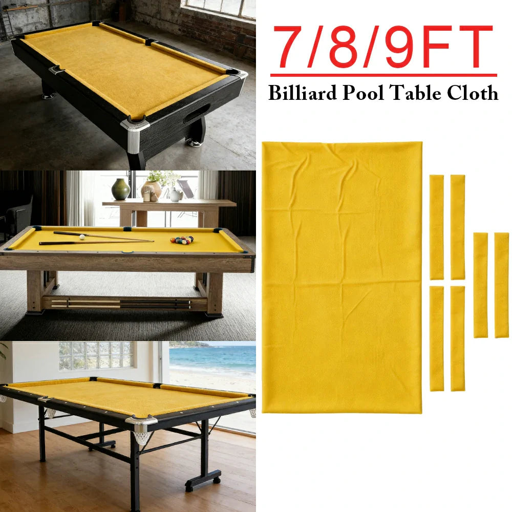 ARIX 7/8/9FT Billiard Table Cloth - High-Density Wool Blend for Smooth & Accurate Play, Anti-Pilling Durable Fabric - Sunflower Yellow
