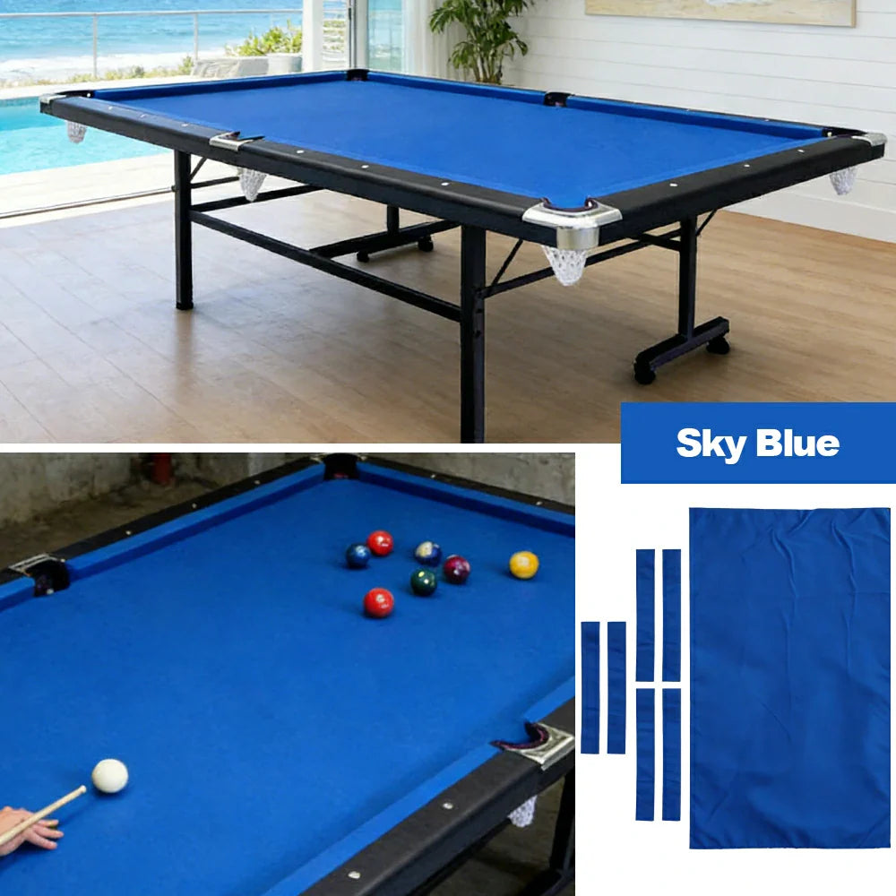ARIX 7/8/9FT Billiard Table Cloth - High-Density Wool Blend for Smooth & Accurate Play, Anti-Pilling Durable Fabric - Sky Blue
