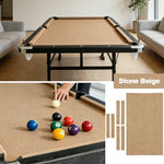 ARIX 7/8/9FT Billiard Table Cloth - High-Density Wool Blend for Smooth & Accurate Play, Anti-Pilling Durable Fabric - Stone Beige