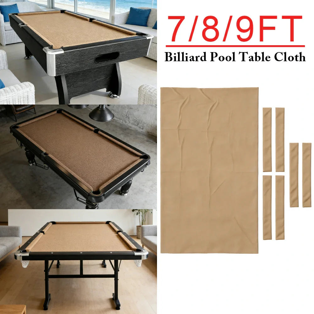 ARIX 7/8/9FT Billiard Table Cloth - High-Density Wool Blend for Smooth & Accurate Play, Anti-Pilling Durable Fabric - Stone Beige
