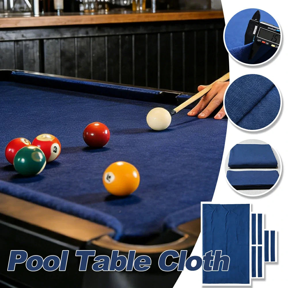 ARIX 7/8/9FT Billiard Table Cloth - High-Density Wool Blend for Smooth & Accurate Play, Anti-Pilling Durable Fabric - Steel Blue
