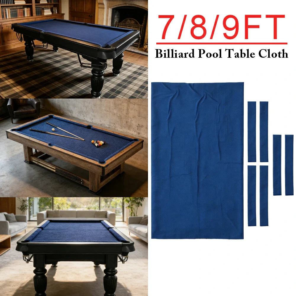 ARIX 7/8/9FT Billiard Table Cloth - High-Density Wool Blend for Smooth & Accurate Play, Anti-Pilling Durable Fabric - Steel Blue