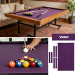 ARIX 7/8/9FT Billiard Table Cloth - High-Density Wool Blend for Smooth & Accurate Play, Anti-Pilling Durable Fabric - Violet