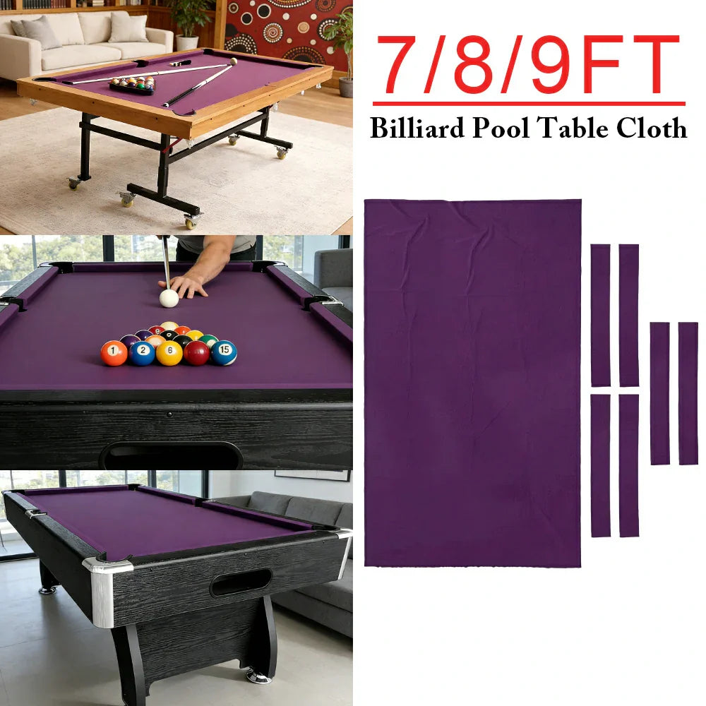 ARIX 7/8/9FT Billiard Table Cloth - High-Density Wool Blend for Smooth & Accurate Play, Anti-Pilling Durable Fabric - Violet