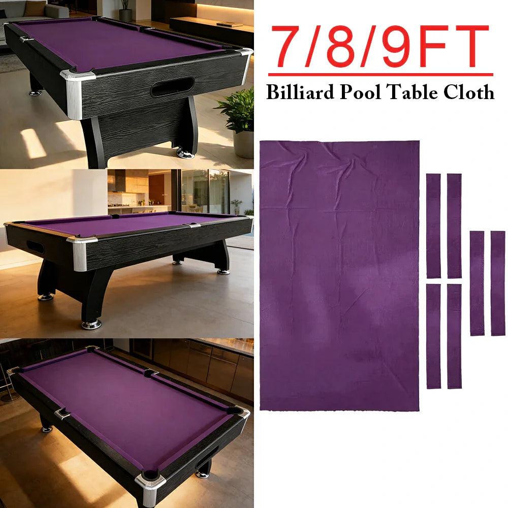 ARIX 7/8/9FT Billiard Table Cloth - High-Density Wool Blend for Smooth & Accurate Play, Anti-Pilling Durable Fabric - Violet Purple
