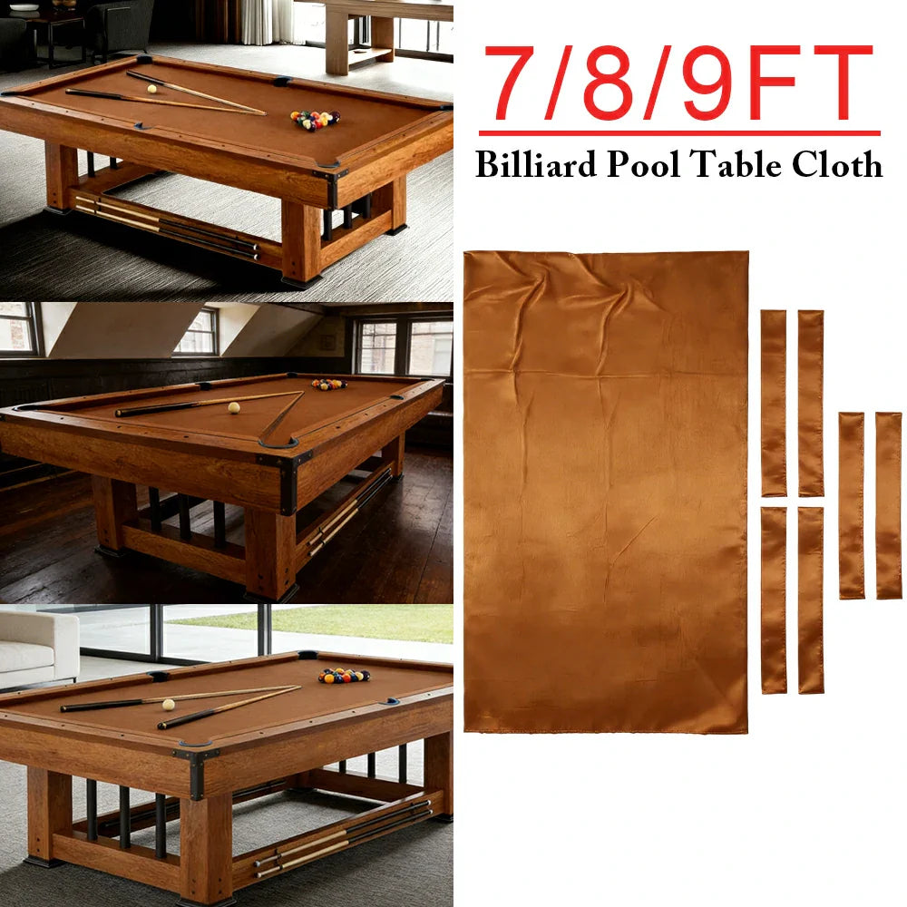 ARIX 7/8/9FT Billiard Table Cloth - High-Density Wool Blend for Smooth & Accurate Play, Anti-Pilling Durable Fabric - Warm Brown