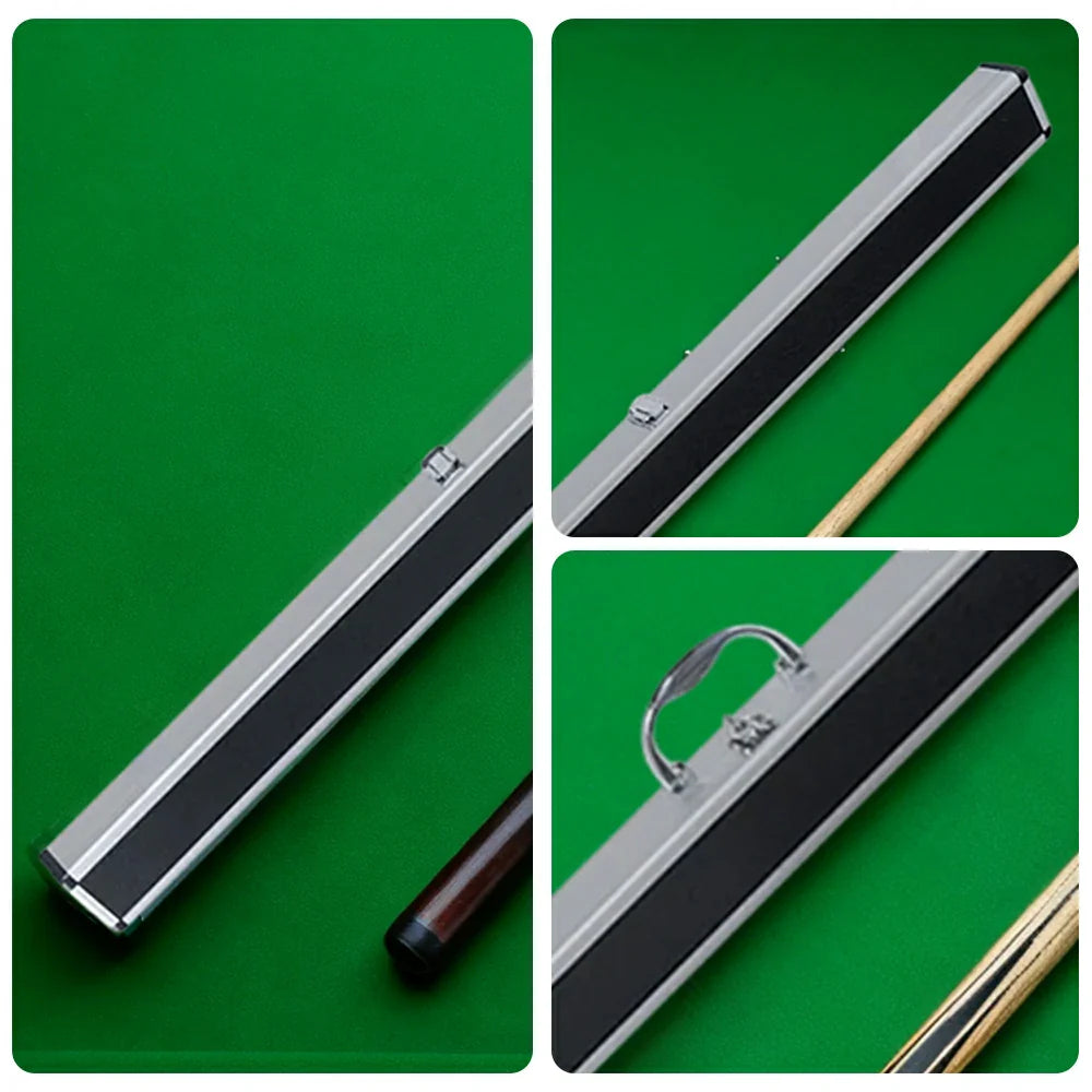 ARIX - Handle Carry & Clasps Metal Secure Interior, Foam with Shell Hard Aluminium 150cm, Case Cue 1-Piece Silver