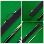 ARIX - Handle Carry and Clasps Metal Reinforced Interior, Lined Red with Shell Hard Black Case, Cue 3/4 Premium Black