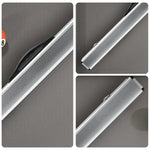 ARIX - Clasps Metal Secure Interior, Foam with Shell Hard Aluminium Extension, & Cue 2-Piece for 90cm Case Cue Silver