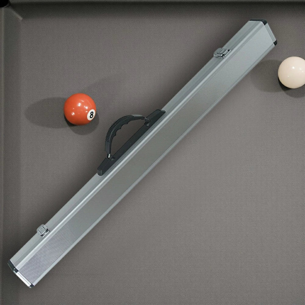 ARIX - Clasps Metal & Handle Reinforced Lining, Foam with Shell Hard Aluminium Dimpled Cue, 2-Piece for 86cm Case Cue Silver
