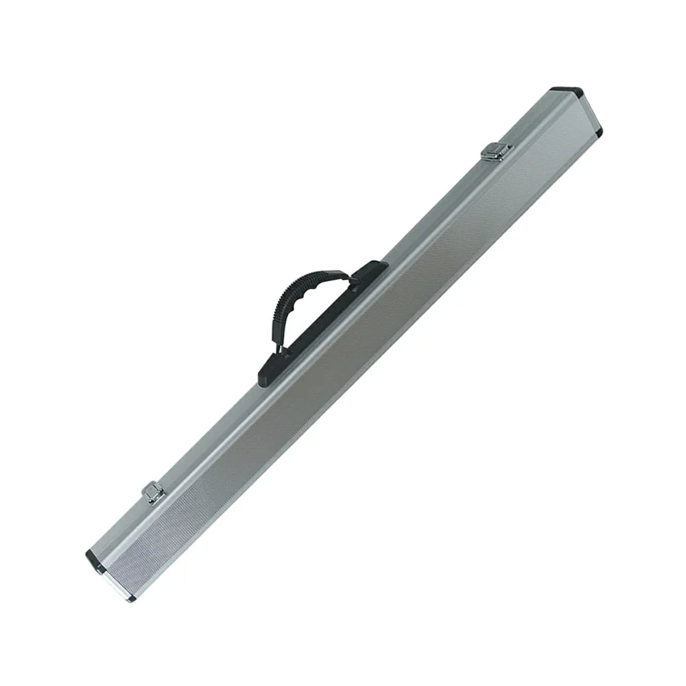 ARIX - Clasps Metal & Handle Reinforced Lining, Foam with Shell Hard Aluminium Dimpled Cue, 2-Piece for 86cm Case Cue Silver
