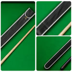 ARIX - Case Cue 1-Piece - Clip Buckle Brass and Padding Light Trim, Grey with Leather Imitation 57-inch, Sleeve Cue Soft Black