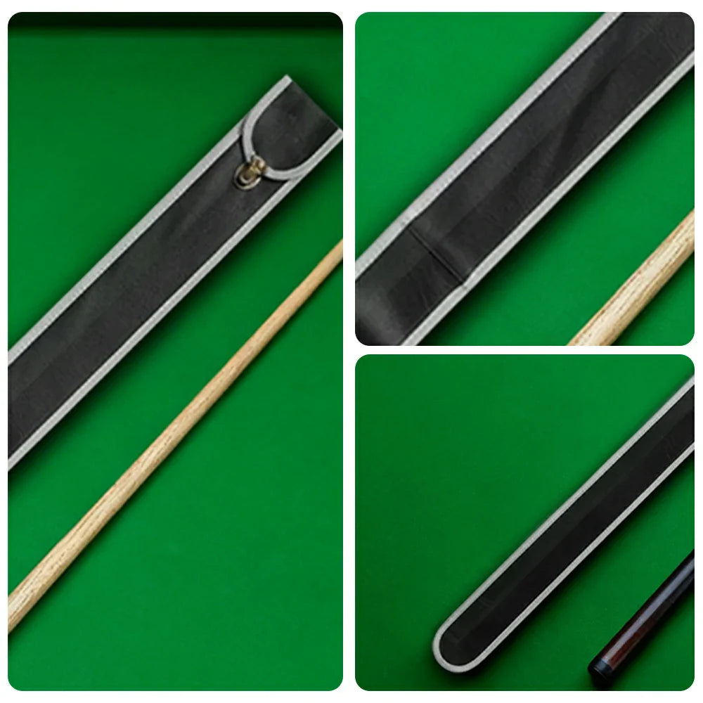 ARIX - Case Cue 1-Piece - Clip Buckle Brass and Padding Light Trim, Grey with Leather Imitation 57-inch, Sleeve Cue Soft Black