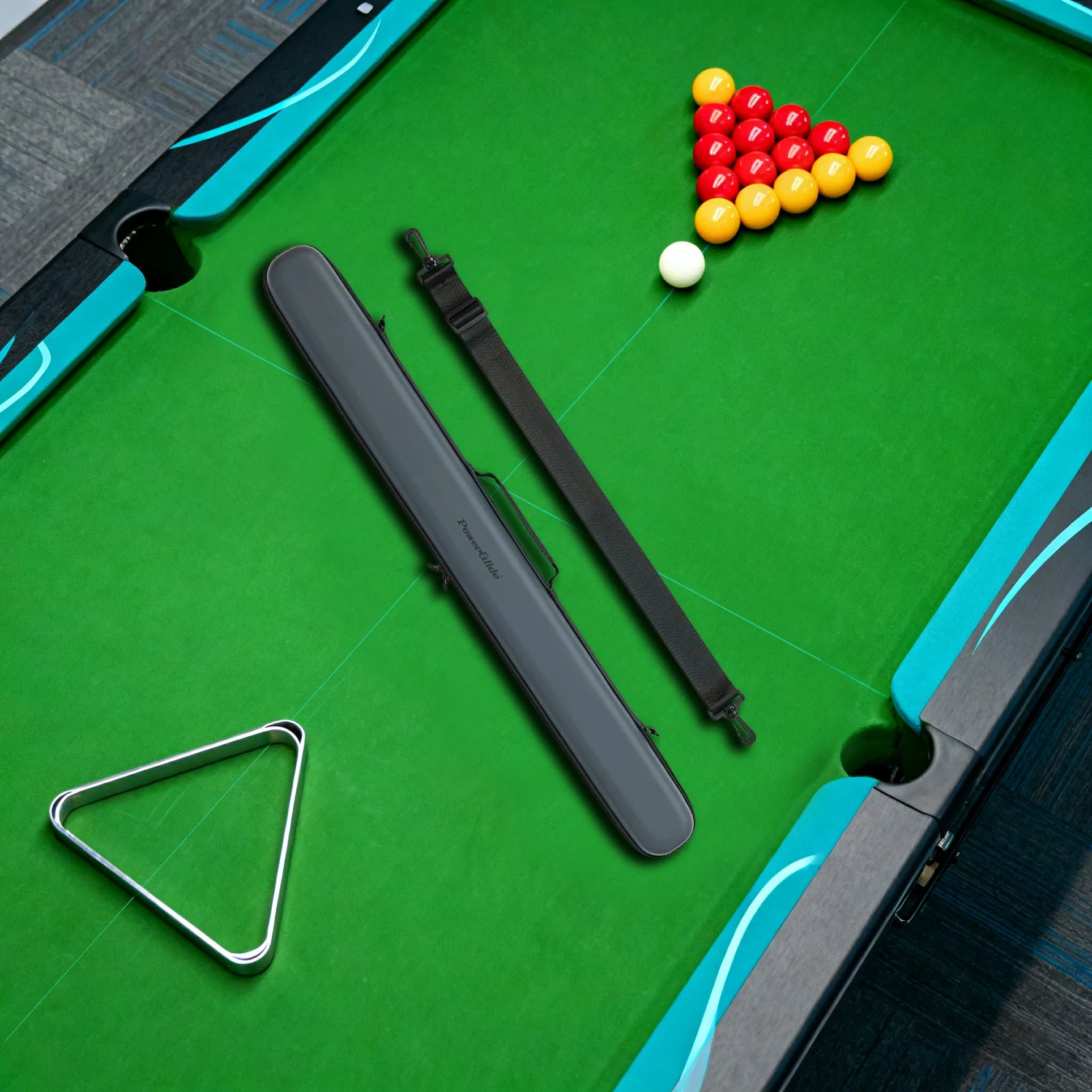 ARIX - Cases Cue 2-Piece - Zippers Full-Length & Padding Interior Soft with Design Protective Hard Set, Case Cue Dual Grey
