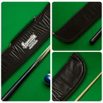 ARIX - Cases Cue 2-Piece - Zipper Full-Length & Padding Light with Leather Imitation Sleeves, Cue Soft Black 57-inch Black