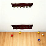 ARIX - Clips Cue Secure and Finish Smooth with Holder Wall-Mounted Wooden 6-Cue Rack, Wall Clip Deluxe Tone Wood Mahogany
