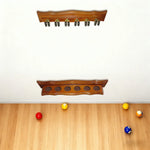 ARIX - Clips Cue Secure and Finish Smooth with Holder Wall-Mounted Wooden 6-Cue Rack, Wall Clip Deluxe Tone Wood Oak