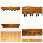 ARIX - Clips Cue Secure and Finish Smooth with Holder Wall-Mounted Wooden 6-Cue Rack, Wall Clip Deluxe Tone Wood Oak