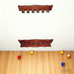 ARIX - Clips Cue Secure and Finish Smooth with Holder Wall-Mounted Wooden 6-Cue Rack, Wall Clip Deluxe Tone Wood Walnut