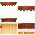 ARIX - Clips Cue Secure and Finish Smooth with Holder Wall-Mounted Wooden 6-Cue Rack, Wall Clip Deluxe Tone Wood Walnut