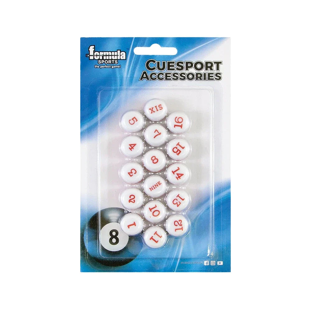 ARIX - Games Pool Kelly/Pea for Set Numbered Resin Durable Marbles, Pool Kelly Style White & Red