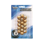 ARIX - Games Pool Kelly/Pea for Set Numbered Resin Durable Marbles, Pool Kelly Wood
