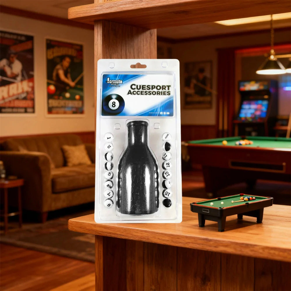 ARIX - Marbles Pool Kelly/Pea 16 for Shaker Black Premium Bottle, Shaker Pool Kelly Leather Black