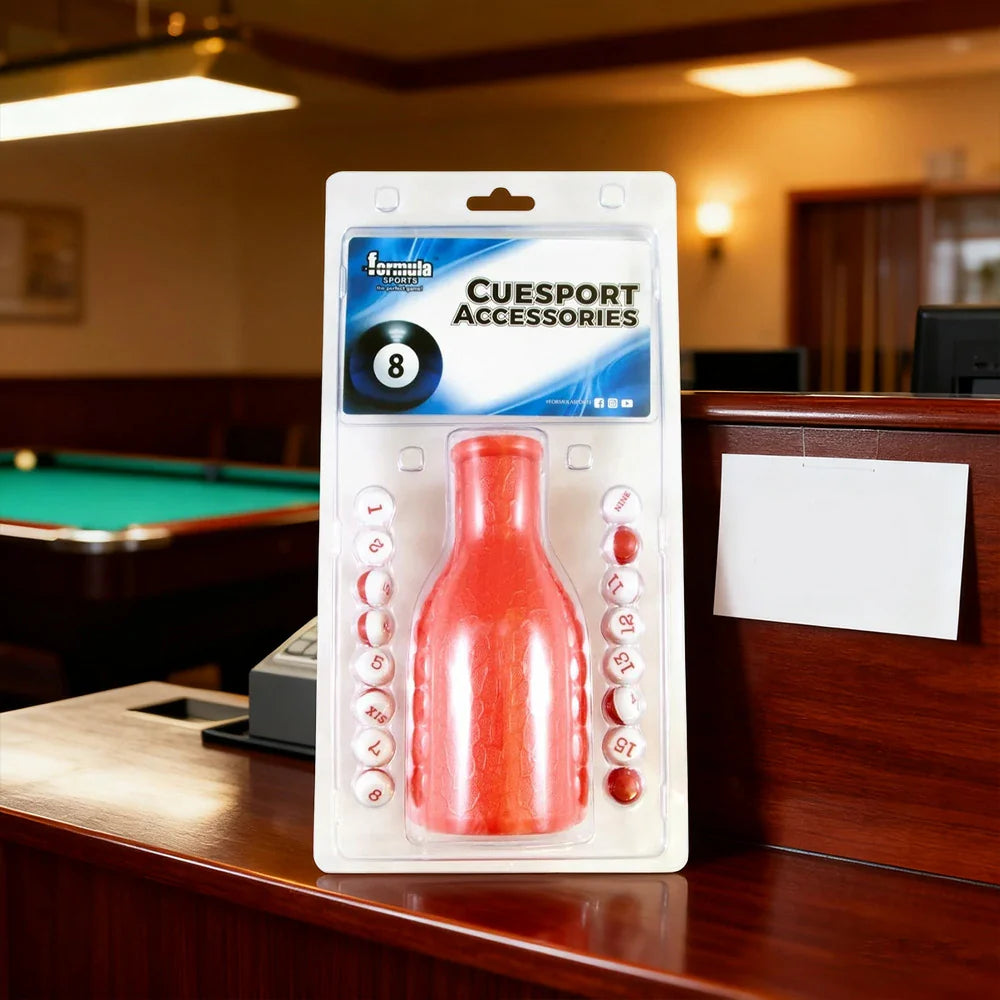 ARIX - Marbles Pool Kelly/Pea 16 for Shaker Black Premium Bottle, Shaker Pool Kelly Leather Red