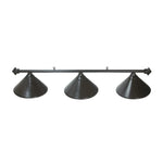 ARIX Matching with Rail Complete - Finish Black with Lighting Billiard Metal 3-Shade Rail, Light 55-inch Shades Black