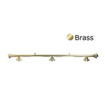 ARIX Brass Matching & Rail Complete - Finish Brass with Lighting Billiard Metal 3-Shade Rail, Light 55/72-inch Shades