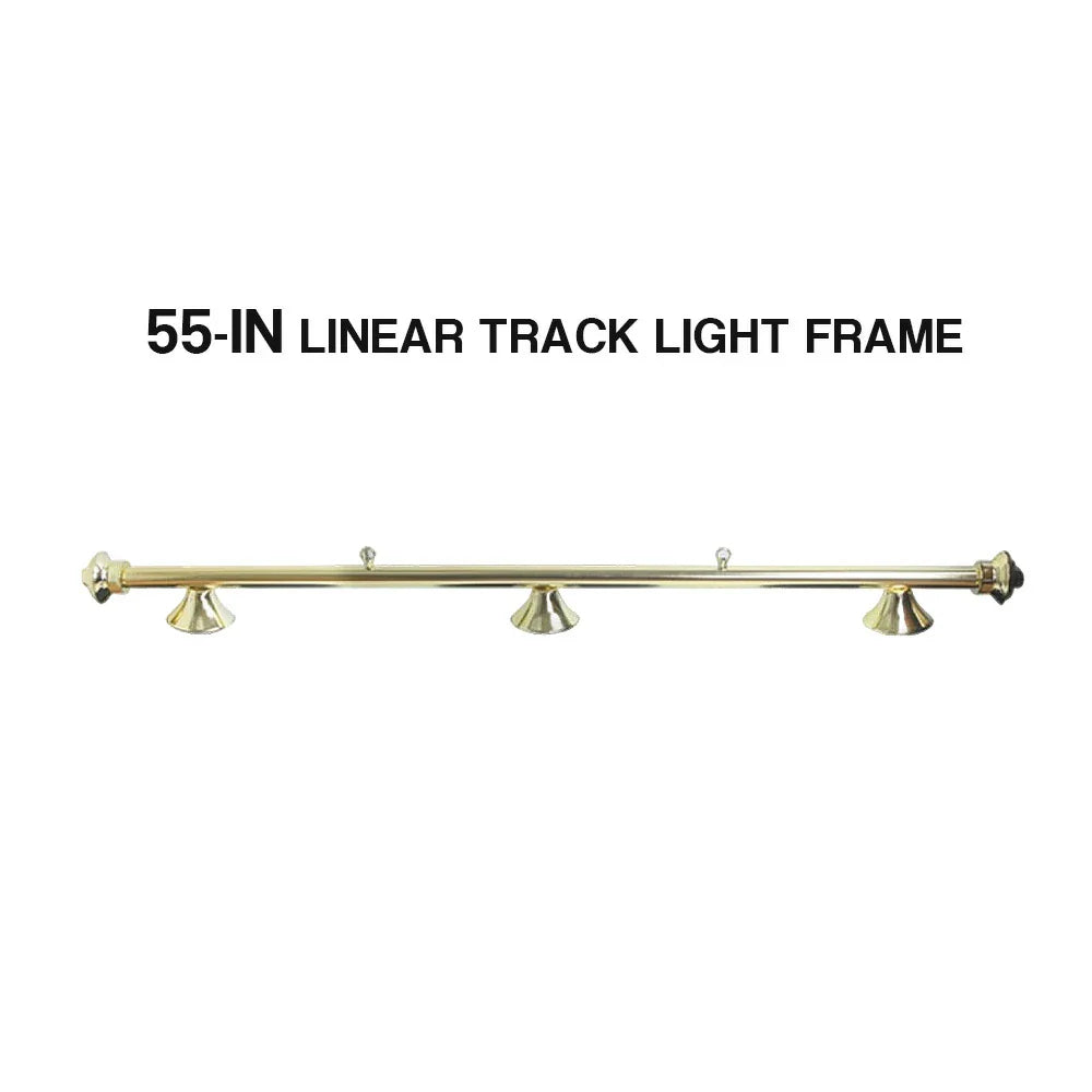 ARIX Brass Matching & Rail Complete - Finish Brass with Lighting Billiard Metal 3-Shade Rail, Light 55/72-inch Shades