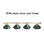 ARIX Brass Matching & Rail Complete - Finish Brass with Lighting Billiard Metal 3-Shade Rail, Light 55/72-inch Shades
