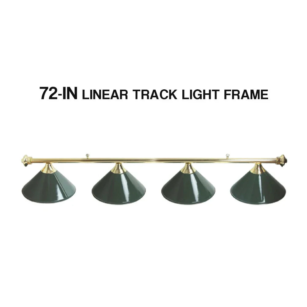 ARIX Brass Matching & Rail Complete - Finish Brass with Lighting Billiard Metal 3-Shade Rail, Light 55/72-inch Shades