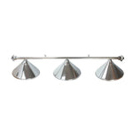 ARIX Chrome Satin Matching & Rail Complete - Finish Chrome Satin with Lighting Billiard Metal 4-Shade & 3-Shade Rail, Light 55/72-inch Shades