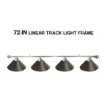 ARIX Chrome Satin Matching & Rail Complete - Finish Chrome Satin with Lighting Billiard Metal 4-Shade & 3-Shade Rail, Light 55/72-inch Shades