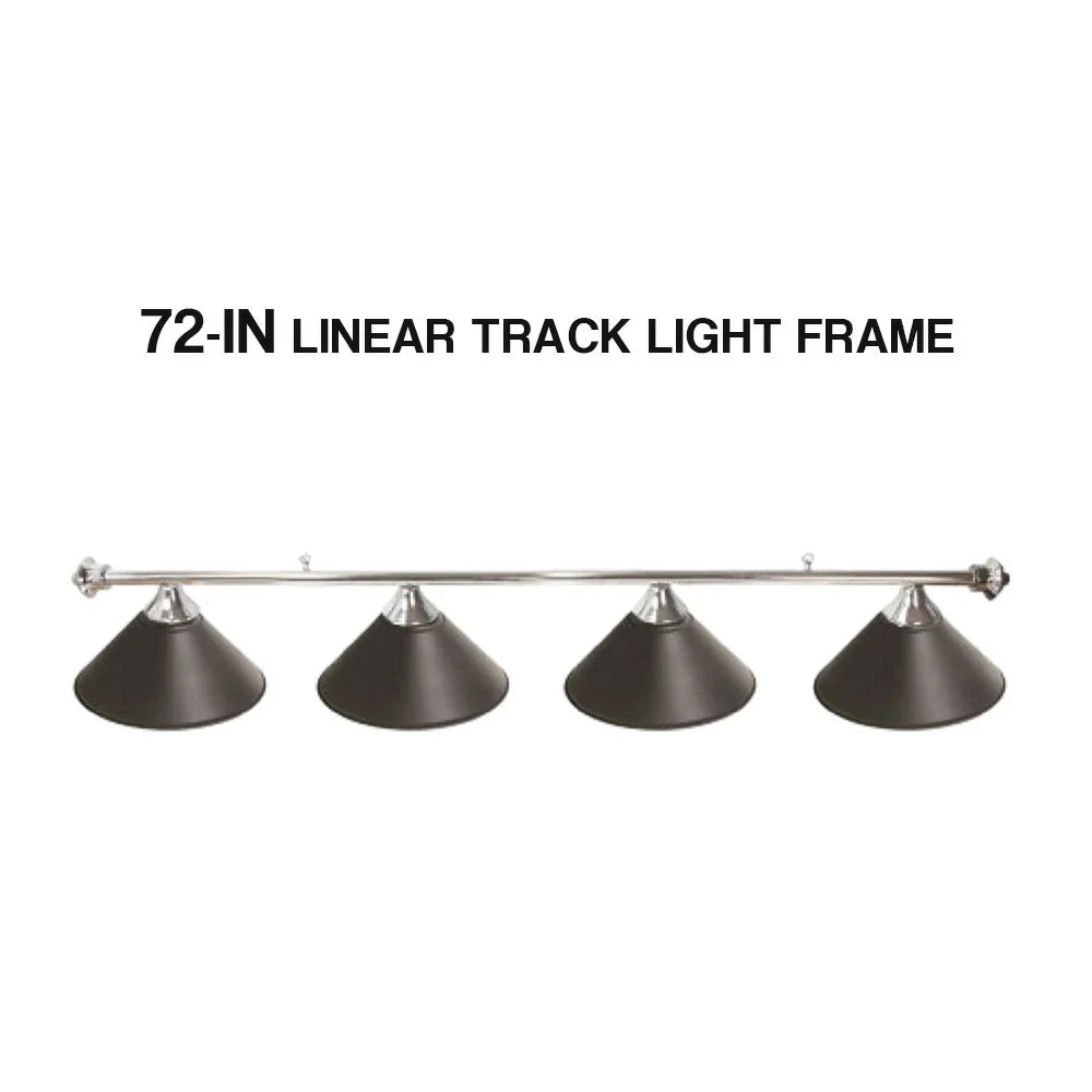 ARIX Chrome Satin Matching & Rail Complete - Finish Chrome Satin with Lighting Billiard Metal 4-Shade & 3-Shade Rail, Light 55/72-inch Shades