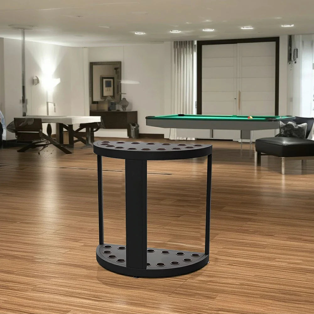 ARIX 15-Hole Acrylic Cue Rack Free-Standing Stable Design with Non-Slip Base Smooth Protective Edges Black